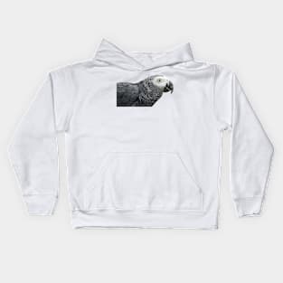 Gray parrot Kids Hoodie